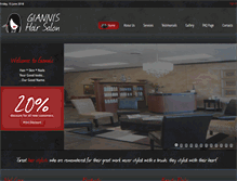 Tablet Screenshot of giannishairsalon.com